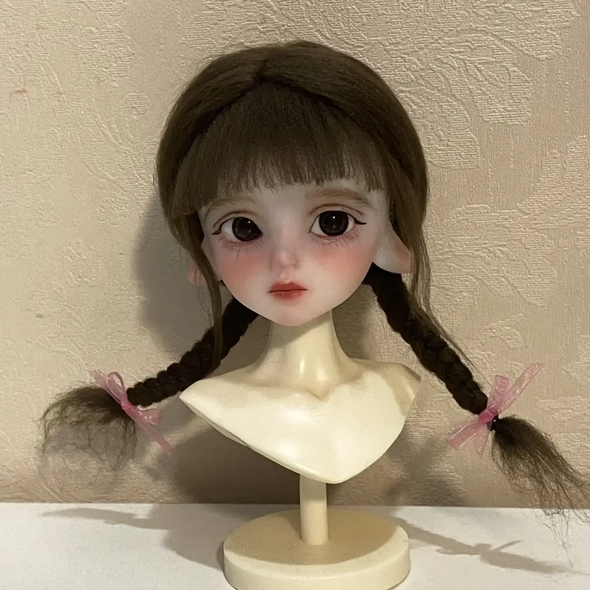 New Doll's Wig for 1/8 Bjd Doll or Ob11 Imitation Beach Wool Hair Diy Girl Toys Handmade Fashion Doll Accessories, No Doll