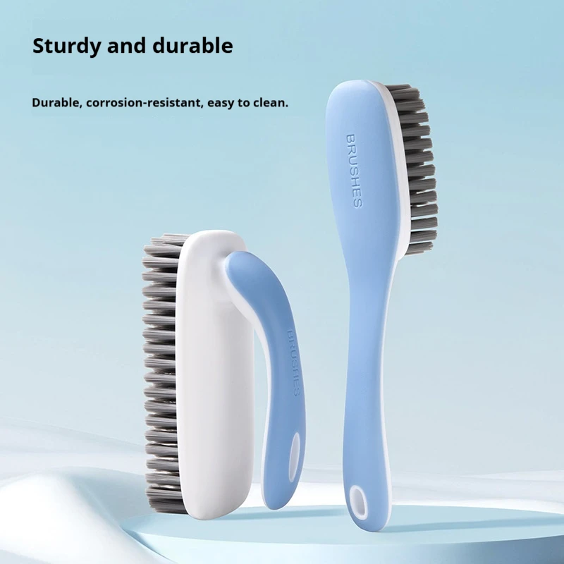 New 1 Set Household Cleaning Brush Soft Bristle Laundry Brush Long Handle Shoe Brush Clothes Scrub Brush Portable Washing Brush