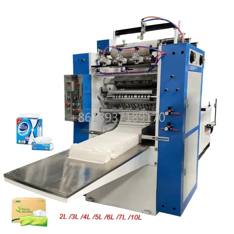 Full Automatic Facial Tissue Machine 2 Line v Fold  Facial Tissue Machine with Edge Embossing