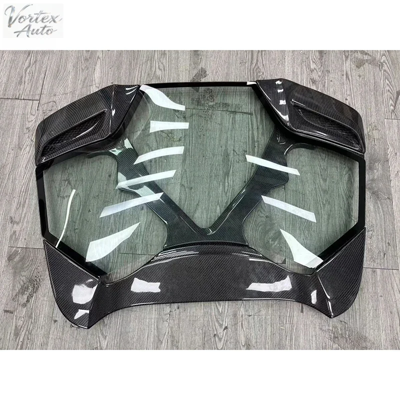 For Ferrari 488 Spider F142M Capristo Carbon Fiber Transparent Rear Engine Hood Perfect Fitment High Quality