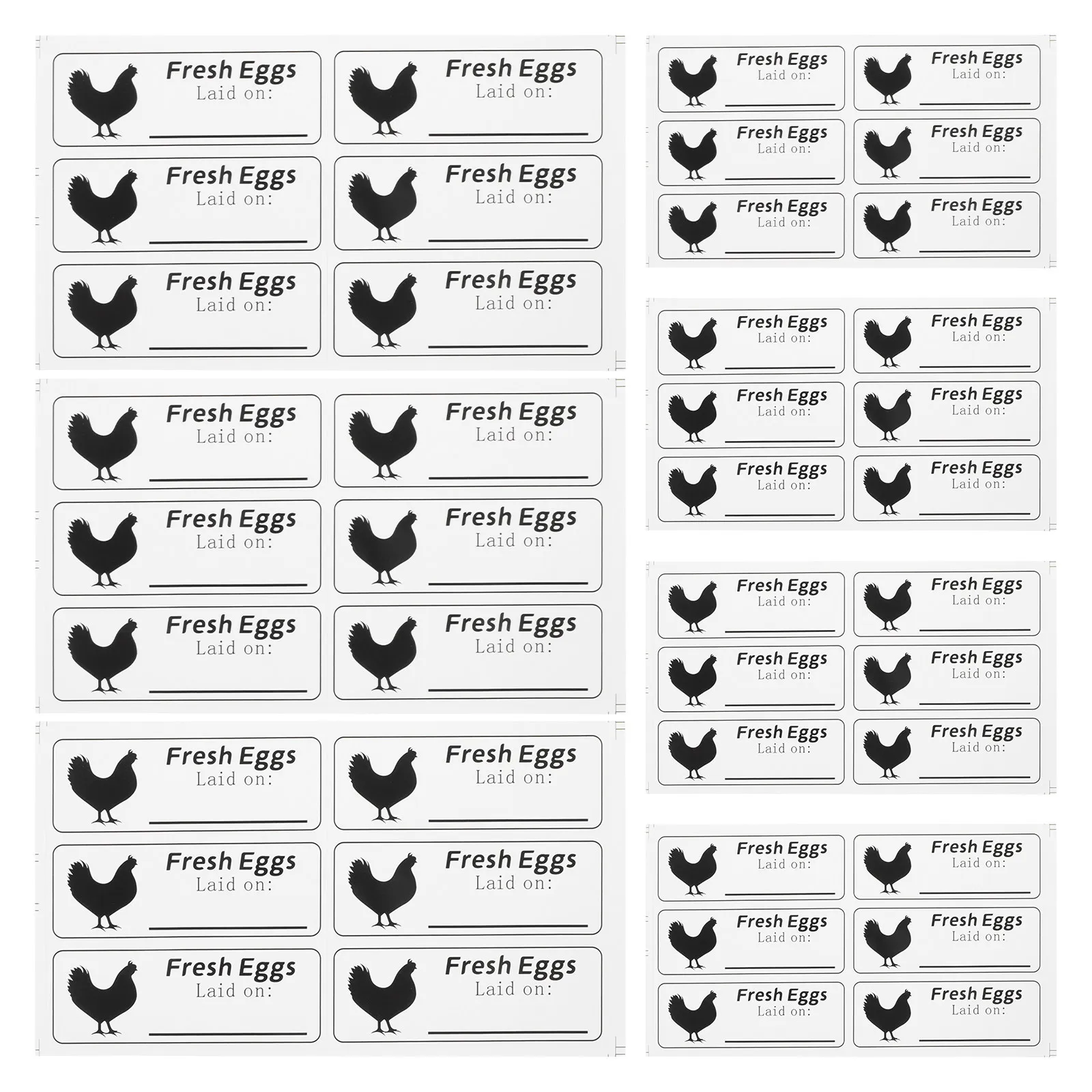 Egg Date Stickers 20 Sheets – Self-Adhesive Fresh Egg Labels for Chicken Egg Cartons, Food Safety Compliant