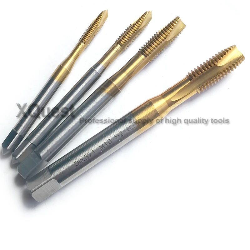 HSS DIN Din371 Standard Machine tap TIN spiral pointed taps M3 M4 M5 M6 M8 M10 spiral point Straight flute tap M5X0.8 M6X1