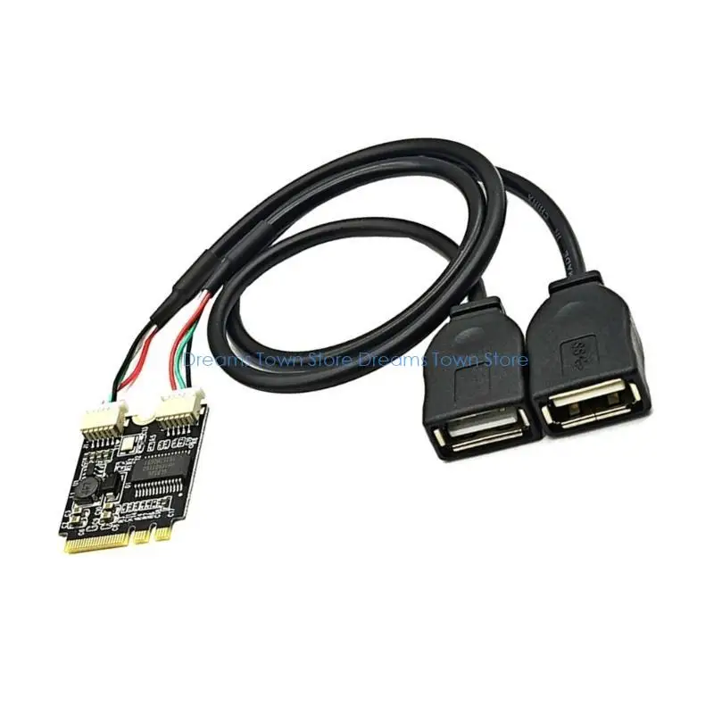 HX6A مفتاح WIFI مرن إلى بطاقة تحويل USB، مخرجان USB 2.0 لتحسين التوافق #5