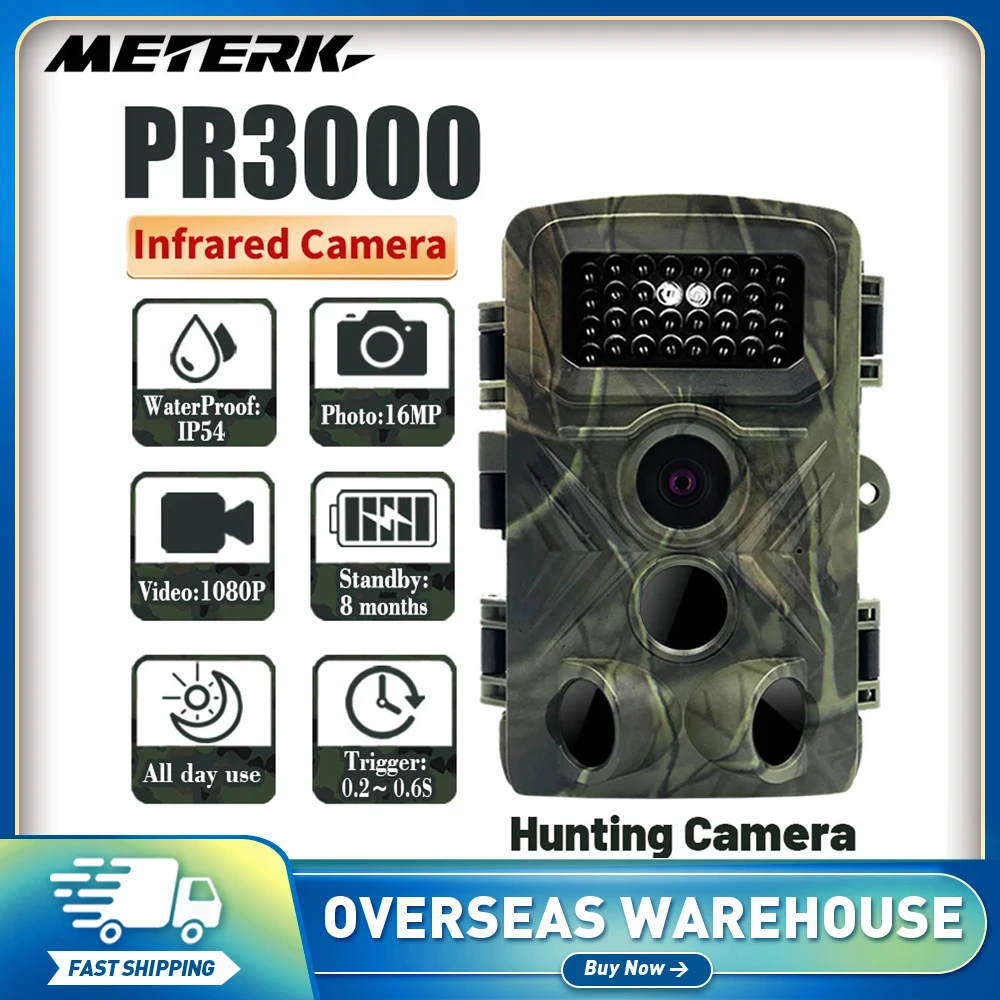 PR3000 Taking Trail Camera 36MP 1080P Night Photo Video Multifunction Outdoor Huntings Animal Observation Monitor Hunting Camera