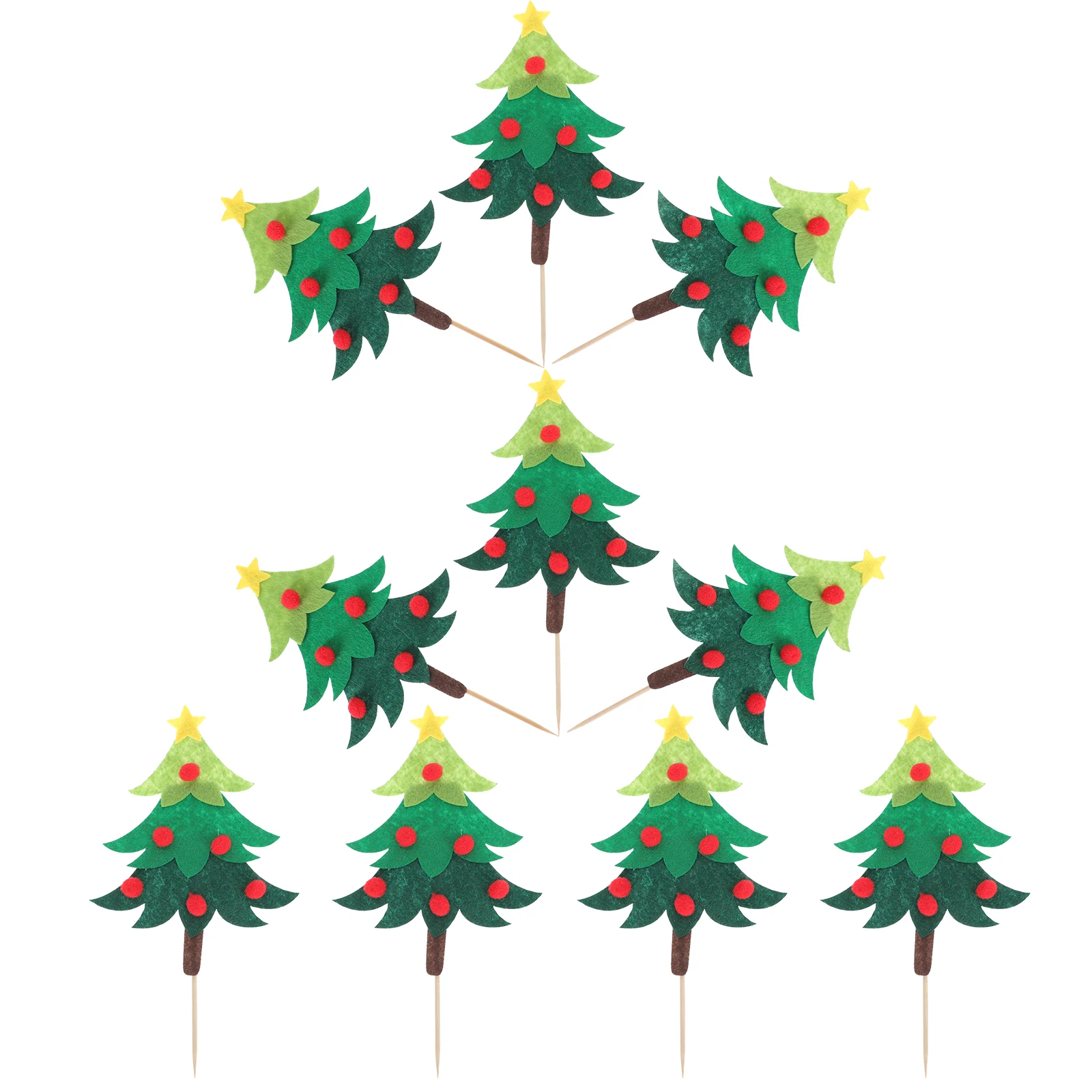 

Christmas Cake Toppers Tree Insert Party Halloween Birthday Cards Child Decoration