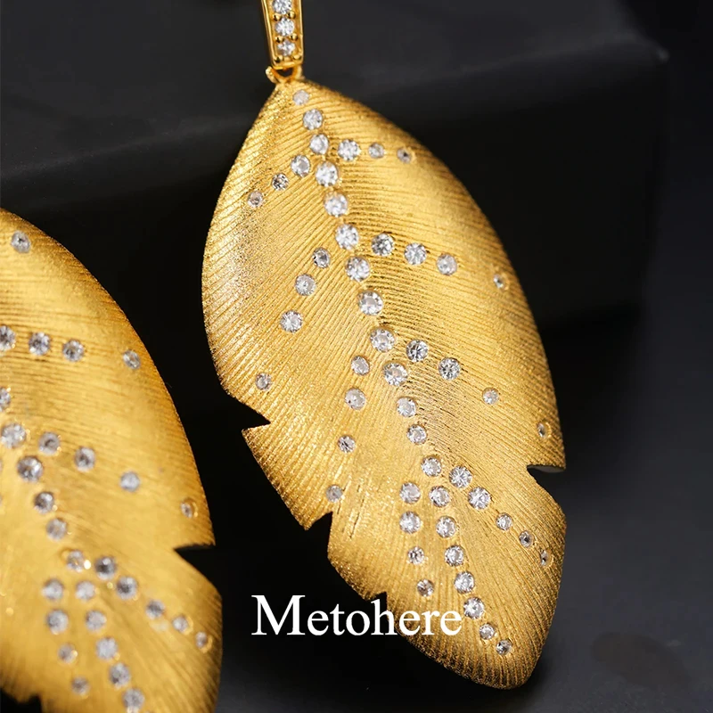 Metohere|  French style elegant women's earrings 2022 trend 925 silver needle fashion retro two-color earrings exquisite jewelry