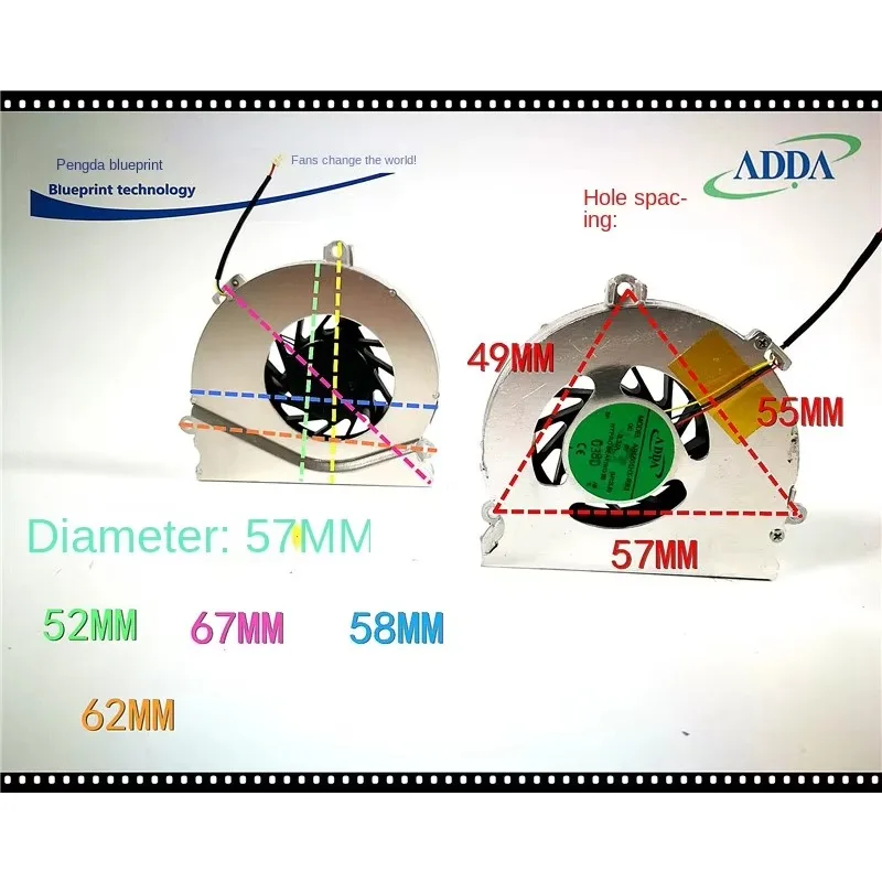 

pa AB5605HX-RB3 6cm 5V Notebook Turbo Blower Exhaust Cooling Fan
