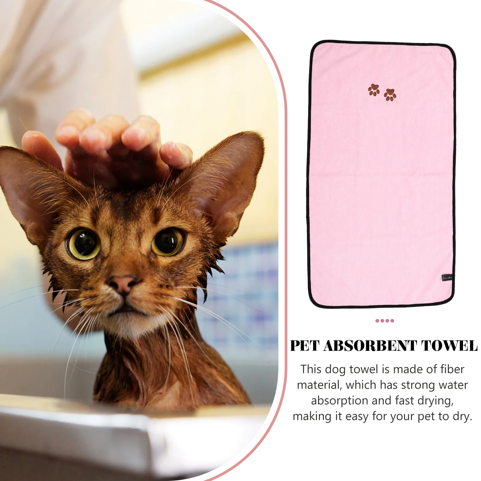 

Bath Towels Dog Pet Cleaning Doggy Drying Supplies Super Absorbent Shower Bathrobe