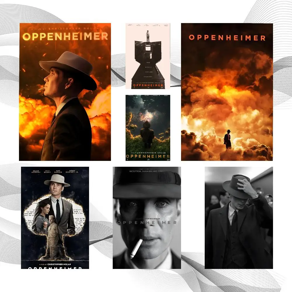 Movie Modern TV Oppenheimer Poster Peel And Stick Wall Art Self Adhesive PP Waterproof Wall Decor Living Room Bedroom Gift