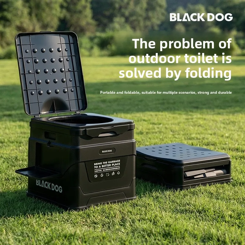 

Black Dog Outdoor PP Camping Latrine Folding Toilet Car-Mounted Odour-Proof Portable Travel Emergency Seat