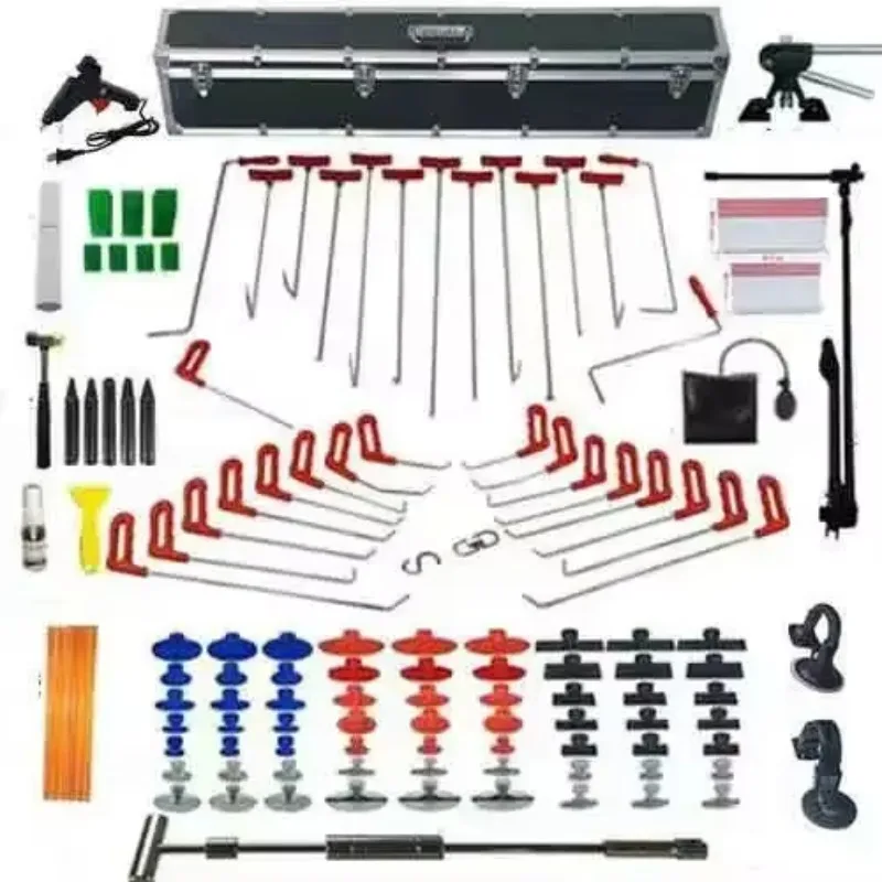 Paintless Dent Puller Tools Auto Car Body Dent Repair Tools Hook Rods Master Tool Set for Dent Removal