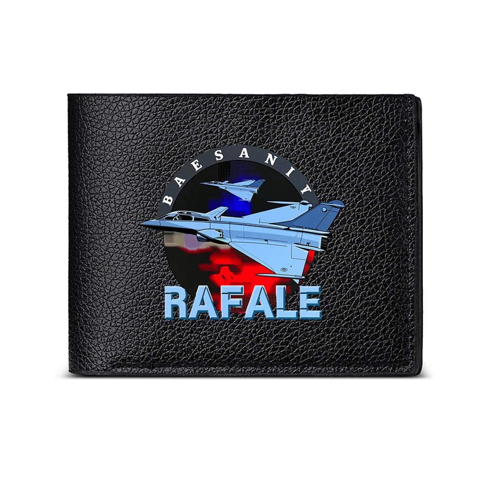 Rafale Fighter Jet Design Men's Wallet Card Holder Casual Business Fashion Print Style Accessory