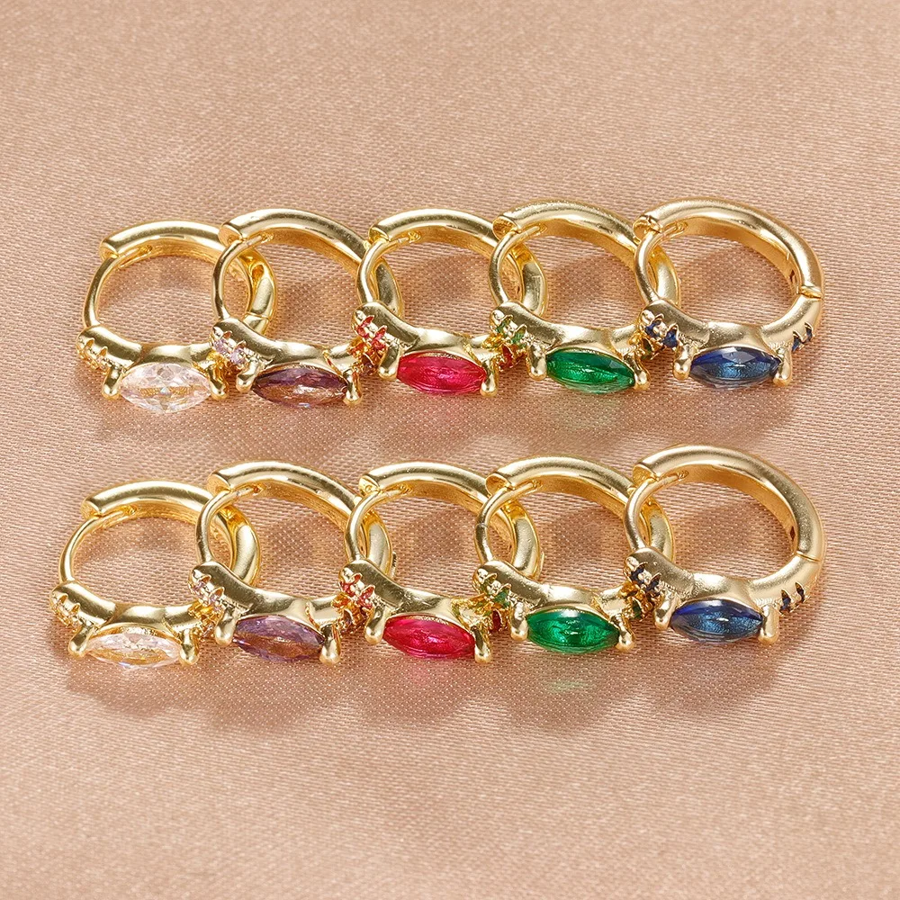 2Pcs Light Luxury Colorful Cat's Eye Zircon Women's Jewelry Set, Versatile Women's Earrings, Suitable for Daily Photoshoots, Birthday Parties, Music Festivals, Mother's Day Gifts, Women's Earring Accessories