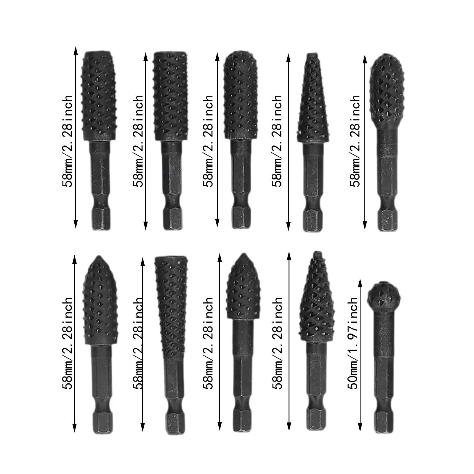 Set di frese rotanti, punte abrasive, lime rotanti, punte per raspa per lavori fai da te e legno