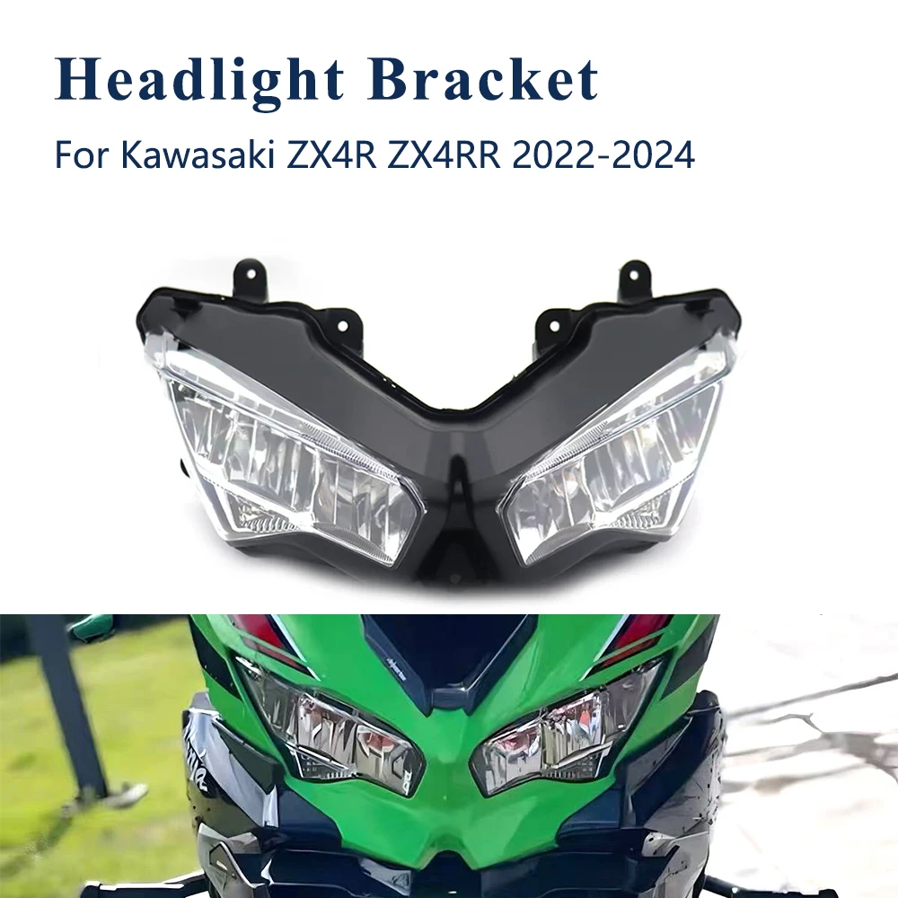 

For Kawasaki ZX4R ZX4RR ZX 4R ZX 4RR 2022-2024 Motorcycle Accessories Front Headlight Assembly LED Waterproof Head Light Lamp