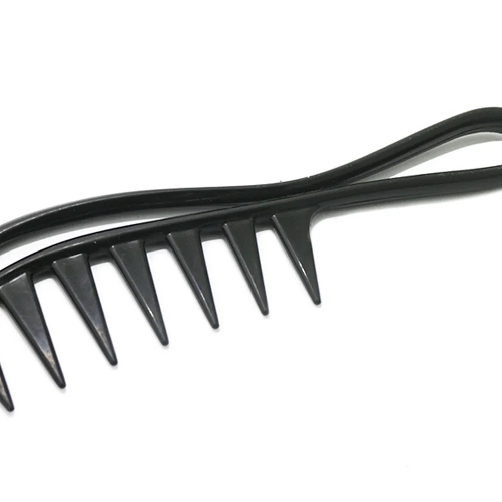 

5 шт., расческа для волос с широкими зубьями, инструмент для распутывания рыбьих зубов для всех типов волос, легкая парикмахерская расческа, черная