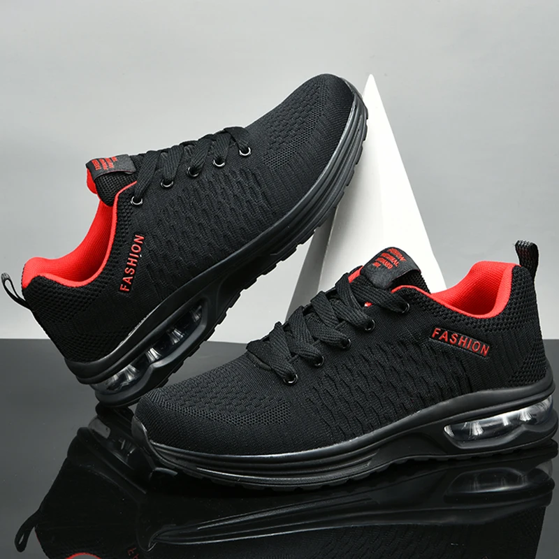Men Sports Shoes Big Size Comfortable Fashionable Lace Up Casual Anti Slip Wear-resistant Outdoor Mesh Running Shoes for Men image 3