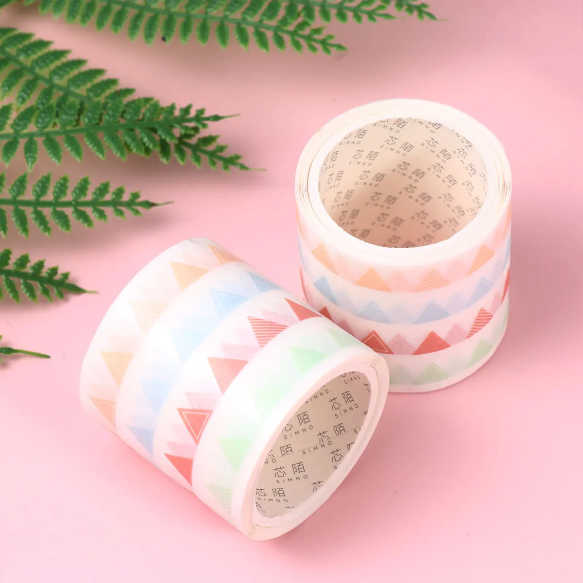 

2pcs Premium Washi Paper Coil Eco-Friendly Journal Planner Sticker Label Adhesive Tape Band For Notebooks