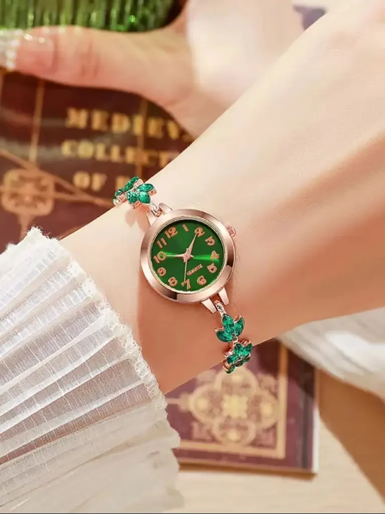 Elegante vrouwen horloges luxe strass armband armband quartz horloge reloj mujer meisjes klok cadeau (zonder doos) - afbeelding 2