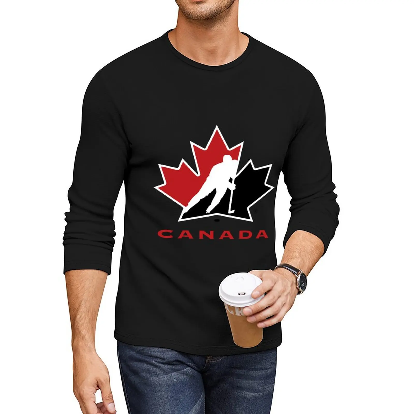 

team hockey canada Long T-Shirt tees t shirt men