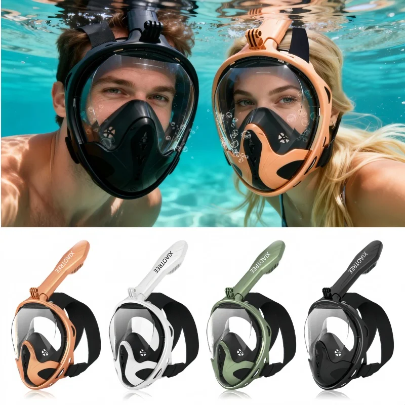 Underwater Scuba Anti Fog Full Face Diving Mask Snorkeling Respiratory Masks Safe Waterproof Swimming Equipment for Adult Kids