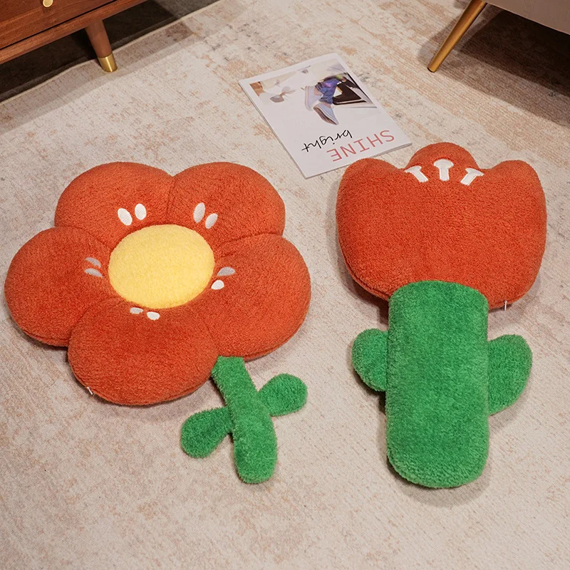 60cm Colorful Flowers Tulip Plush Pillow Comfortable Plant Petal Cushion Stuffed Flower Toys For Girls Baby Home Decor Gift