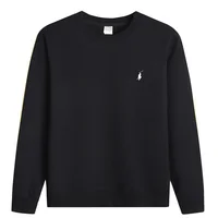 Ropa deportiva bordada RL de algodón para hombre, jersey de cuello redondo de manga larga de estilo fino para primavera y otoño, ropa para hombre