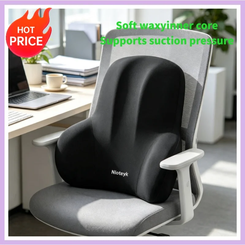 Memory Foam Headrest Lumbar Support Set Ergonomic Neck Pillow Back Cushion Car Driver Seat Comfort Breathable Polyester Fabric