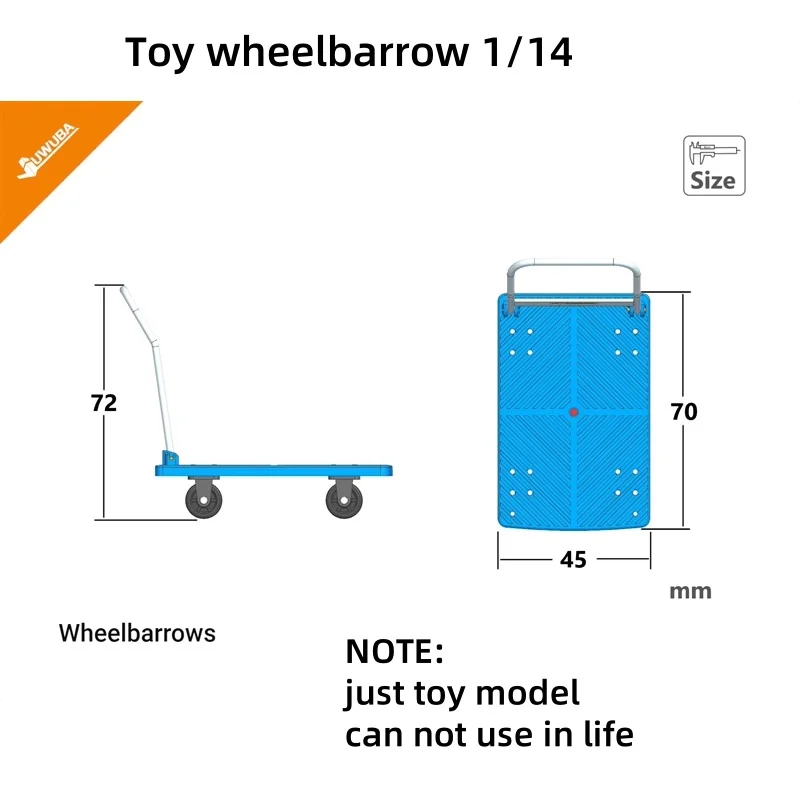 1/14 1/16 ชุดสาลี่ Handcart ของเล่นล้อ Barrow ตุ๊กตาสําหรับ Tamiya Arocs Actros Rc รถบรรทุกรถพ่วง Rc อุปกรณ์เสริม