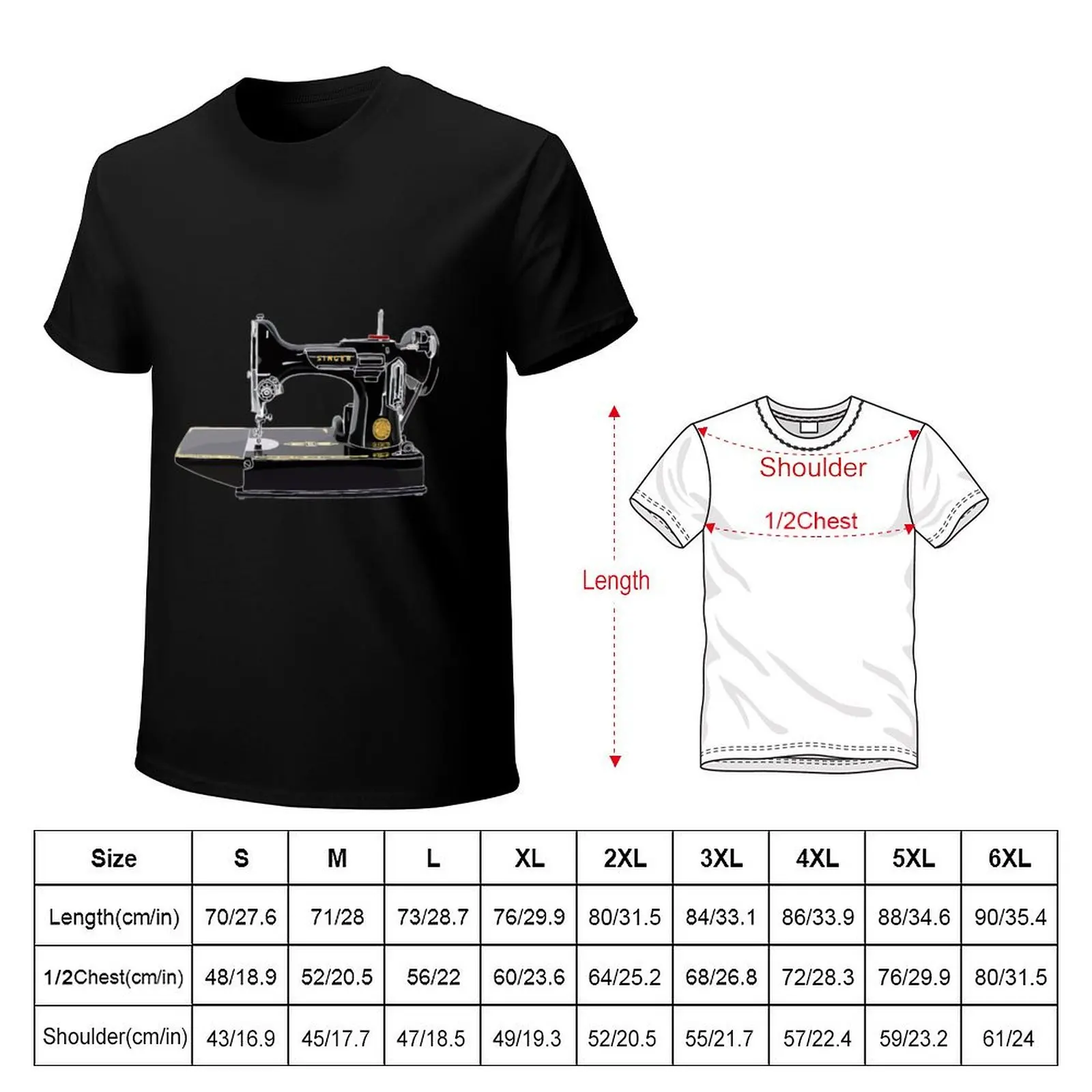 Singer Feather Weight Sewing Machine T-Shirt t shirt for man T-Shirt