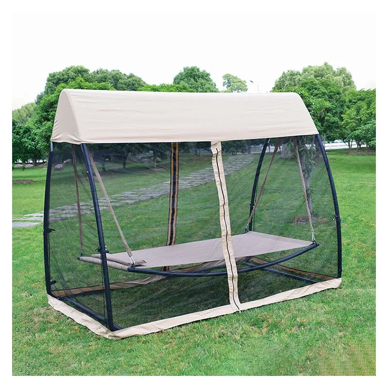 

Outdoor Swing Bed: Relax In Style With A Luxurious Oxford Cloth Hammock And Iron Frame