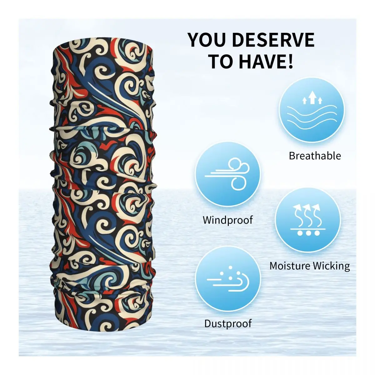 

Новая Зеландия Маори Пауа Узор Газюк Haue Wha Koru Дизайн Бандана Шея Гетры Шарф с принтом Балаклава Унисекс Взрослый Ветрозащитный