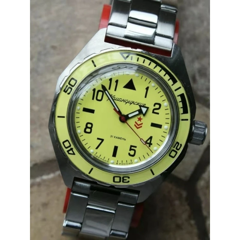 ساعة عسكرية سلسلة القائد الجديدة ساعة ميكانيكية أوتوماتيكية للرجال 200 متر مقاومة للماء للغوص مضيئة