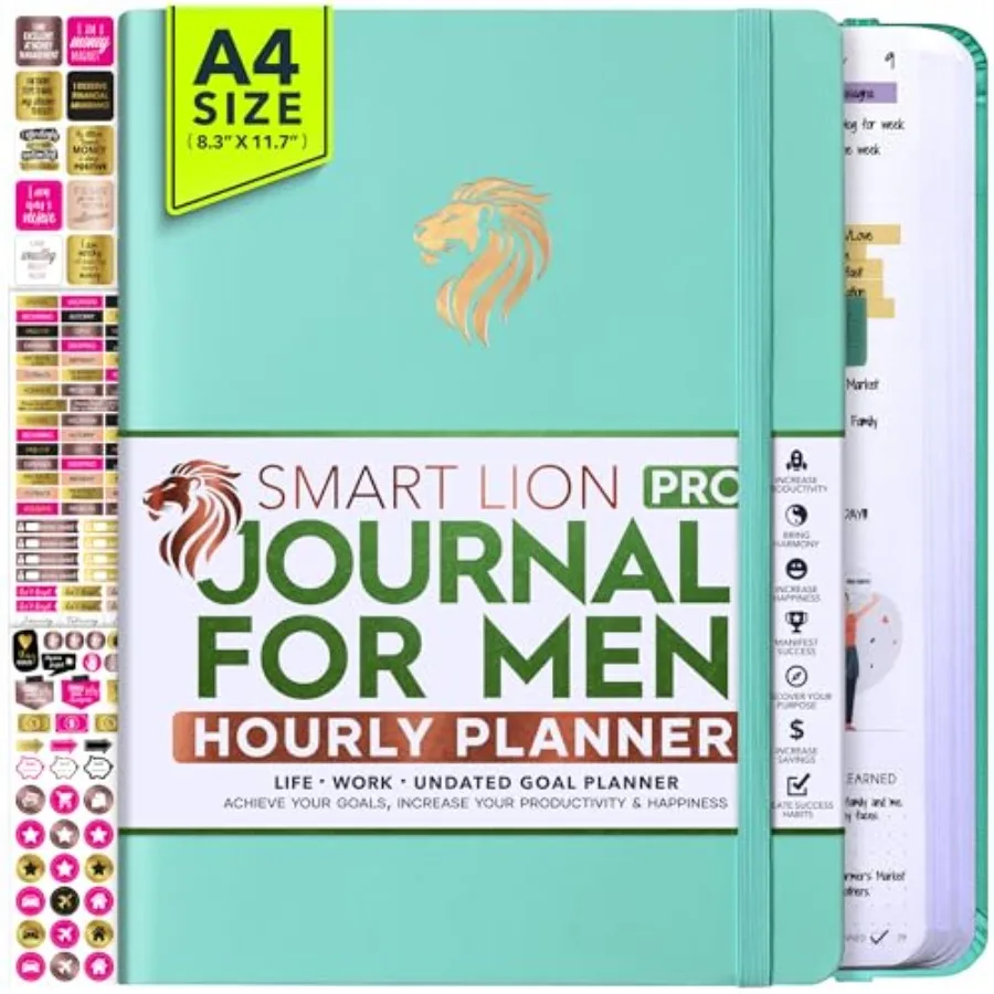 

Journal for Men - Undated Daily, Weekly and Monthly Planner with Budget Section A 12 Month Journey to Increase Productivity and