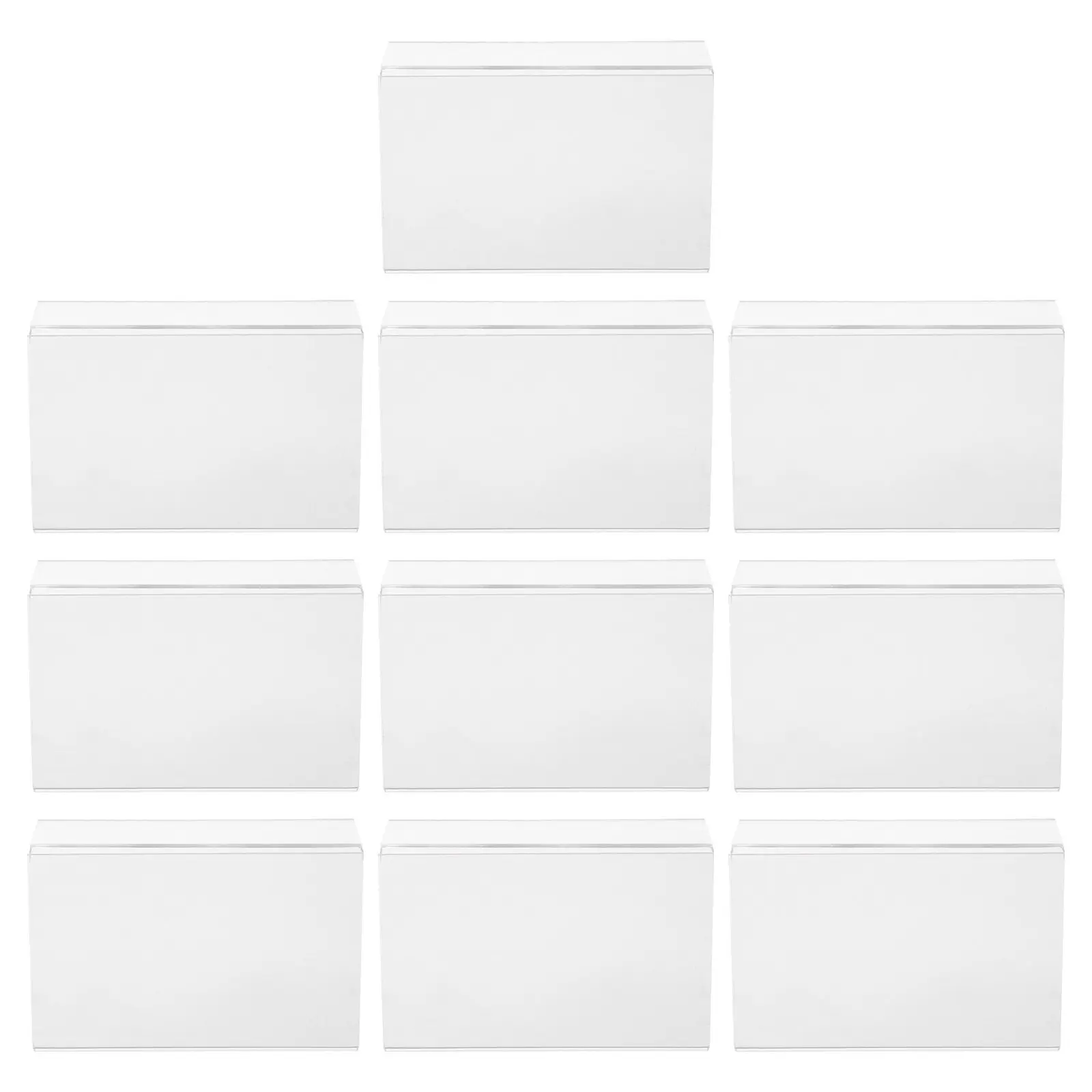 Clear Acrylic Price Display Signs 10pcs – Small Label Holders for Supermarket Retail Store Library Office Desk