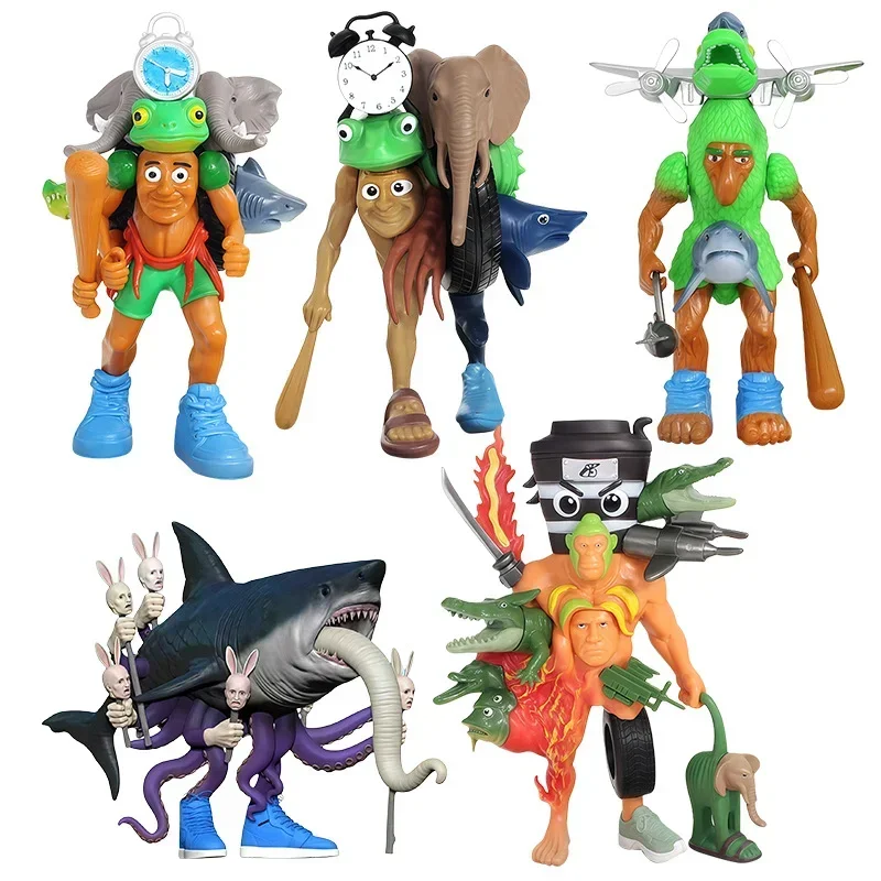 8/12/24 قطعة Brainrot الإيطالية سلسلة مختلفة أرقام لعبة مجسمة القرش Tralalero Tralala Tung Sahur سطح المكتب ديكور لمحبي الهدايا