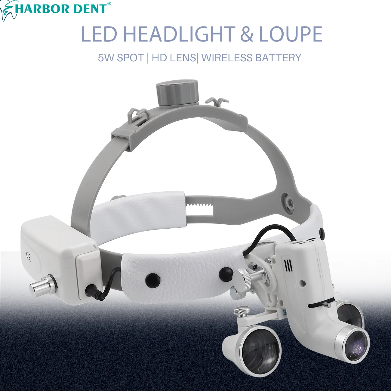 

5W Dental Medical Headlight With Adjustable Binocular Magnifier 2.5X 3.5X Optical Surgical Type Dentist Focusing Loupes