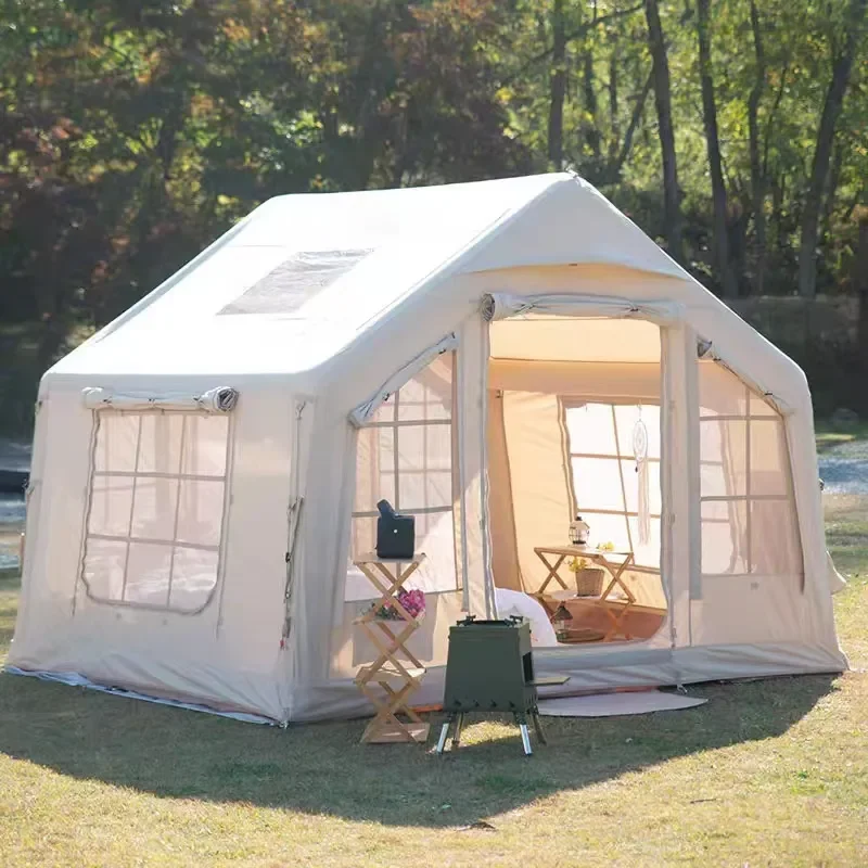 Air Dome Camping Cabin Inflatable Tent With Chimney