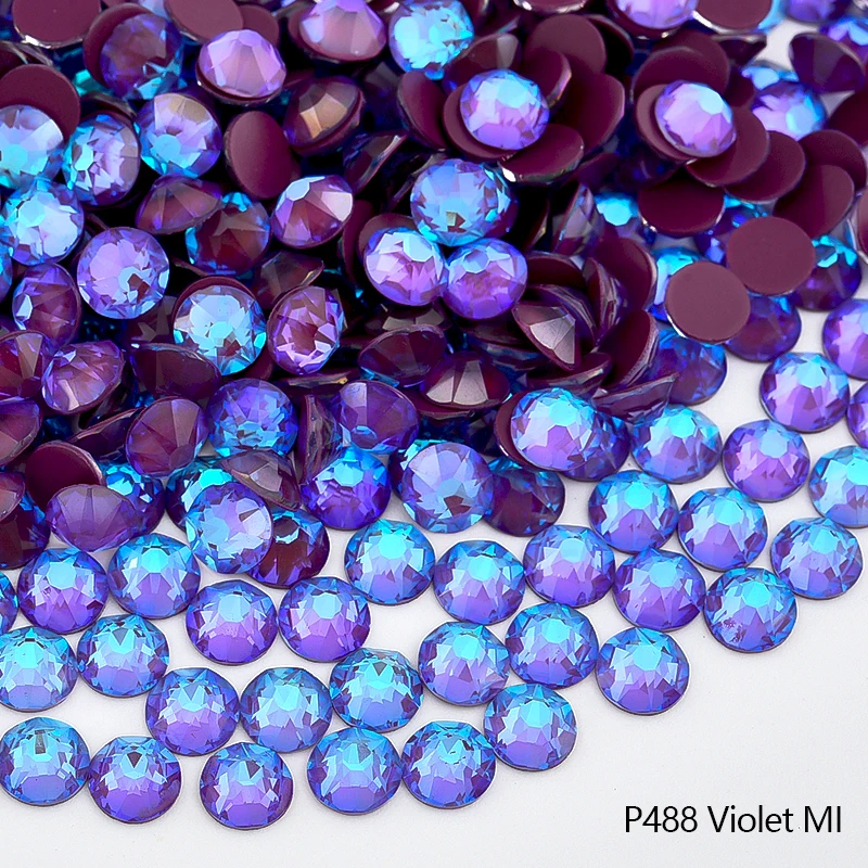 Billow Violet 2088 Non-Hotfix Strasssteine SS16-SS30 Gold Flatback Glitzer Strass Kristall Grüne Steine für Nagelkunst-Dekorationen – Detail 7