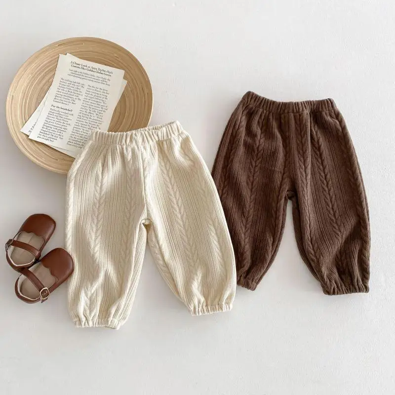 

2024 Spring New Baby Loose Trousers Cotton Toddler Casual Pants Infant Girl Lantern Pants Children Boys Mosquito Proof Pants