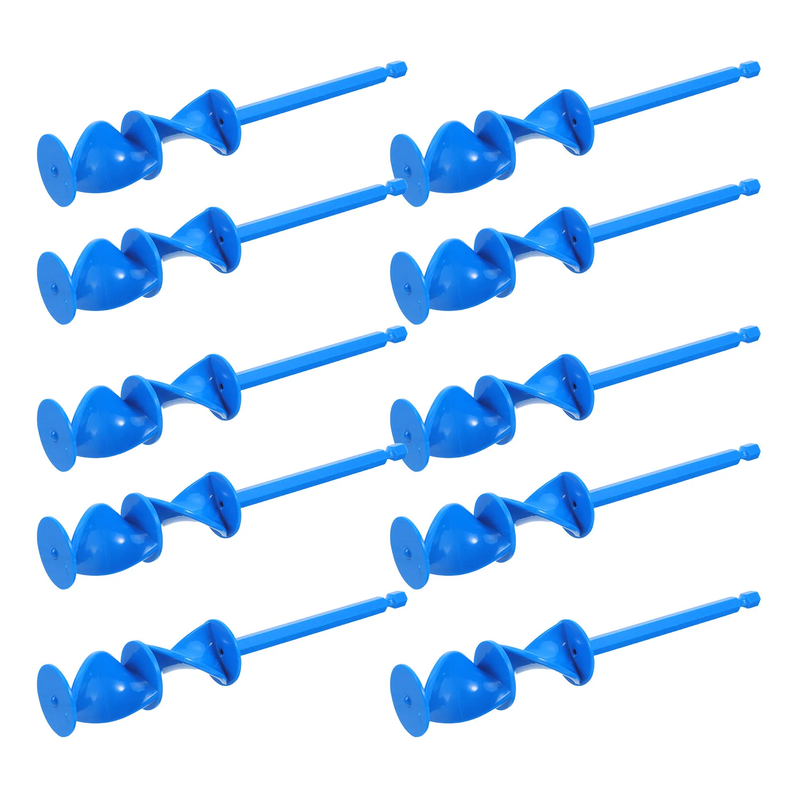 10Pcs Resin Mixer Paddle Drill Attachment Plastic Paint Stirrer Paddle Epoxy Mixing Tool Optimized Blade Angle for Efficient