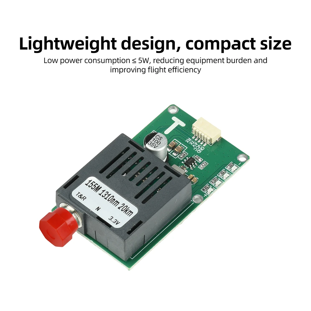 TTL-Glasfaser-Transceiver-Modul, leicht, Dual-Wellenlänge, FC-Schnittstelle für Drohnen-Fernsteuerung FPV, leichtes Design – Detail 14