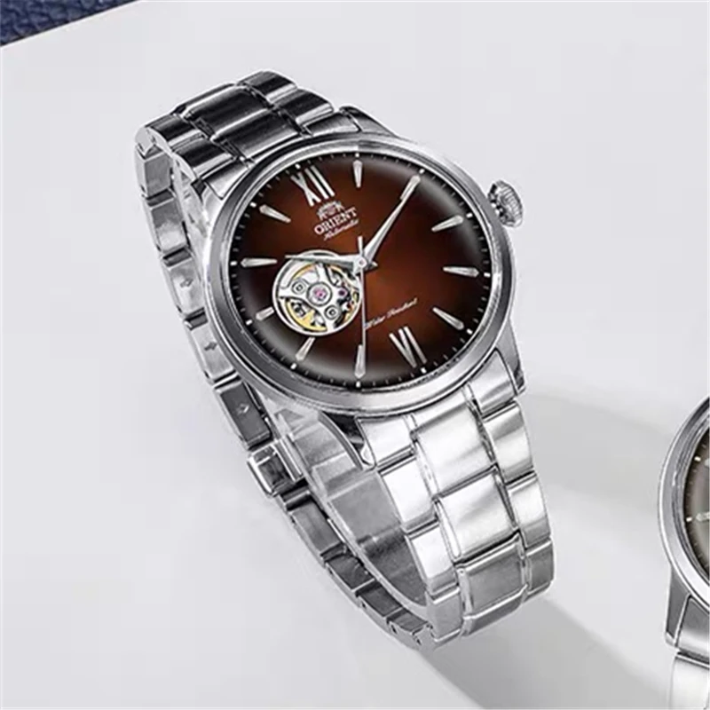 ساعة أصل جوفاء الظهر شفافة كلاسيكية ريترو أوتوماتيكية ميكانيكية للرجال RE-AG0028L10B