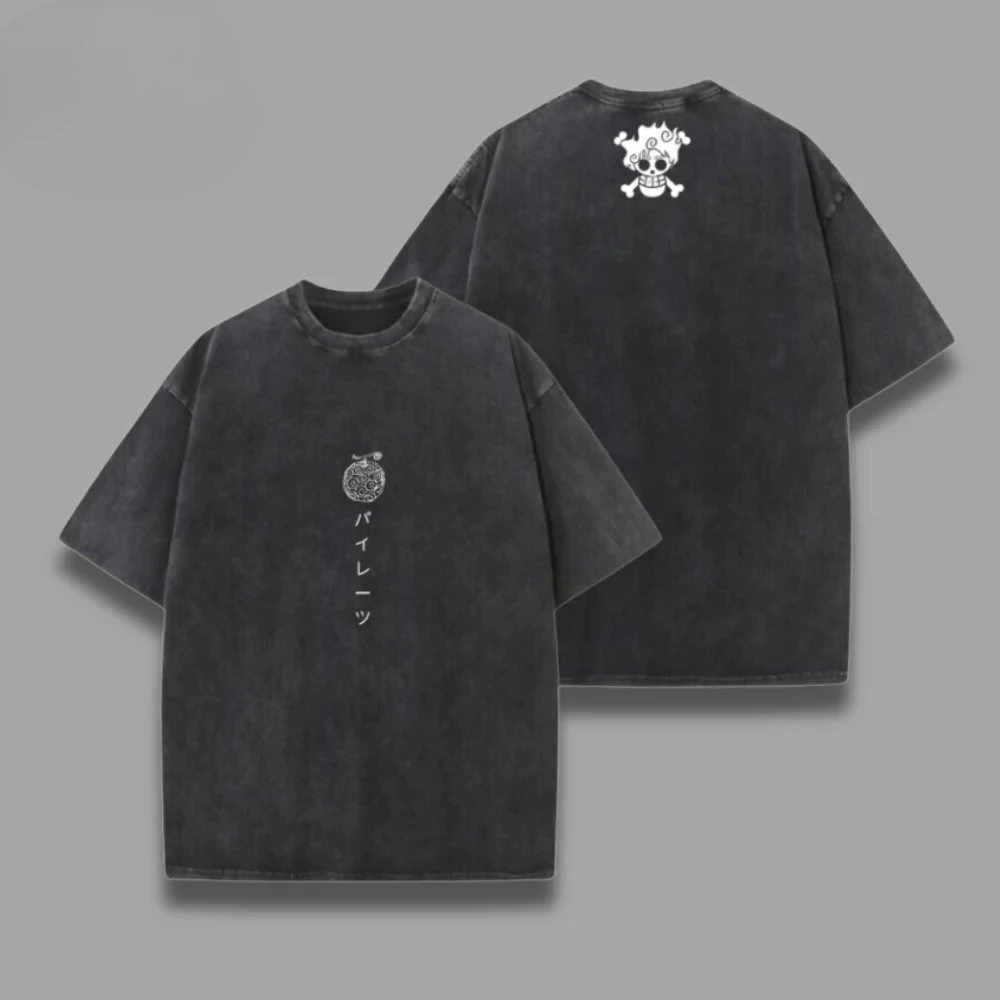 One Piece Totenkopf Kurzarm-T-Shirt Anime Vintage-Look Grafik-T-Shirt für Herren und Damen Cosplay Casual Tops 2026 Sommer Y2k Streetwear