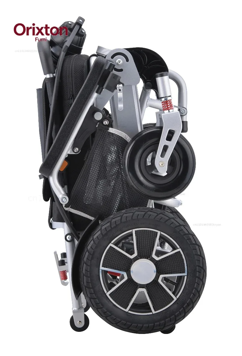 -Health Care Supply Shock Absorption Disabled Portable Wheelchair Folding Lightweight Aluminum Auto-folding Electric Wheelchair