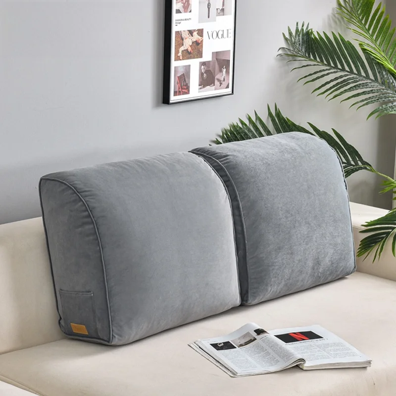 

Современная минималистичная длинная прямоугольная подушка для спинки дивана, мягкая стеганая большая подушка для спины для гостиной, съемная моющаяся подушка для изголовья кровати