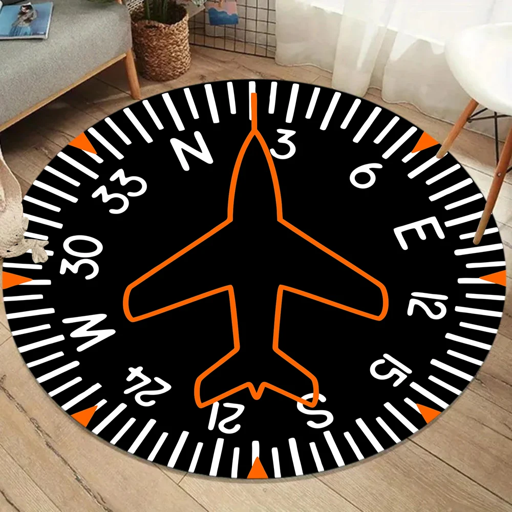 

Круглые настенные часы с принтом, настенные часы с принтом авиационного самолета, современный дизайн, подходят для ванной комнаты, нескользящая подложка, легко моется