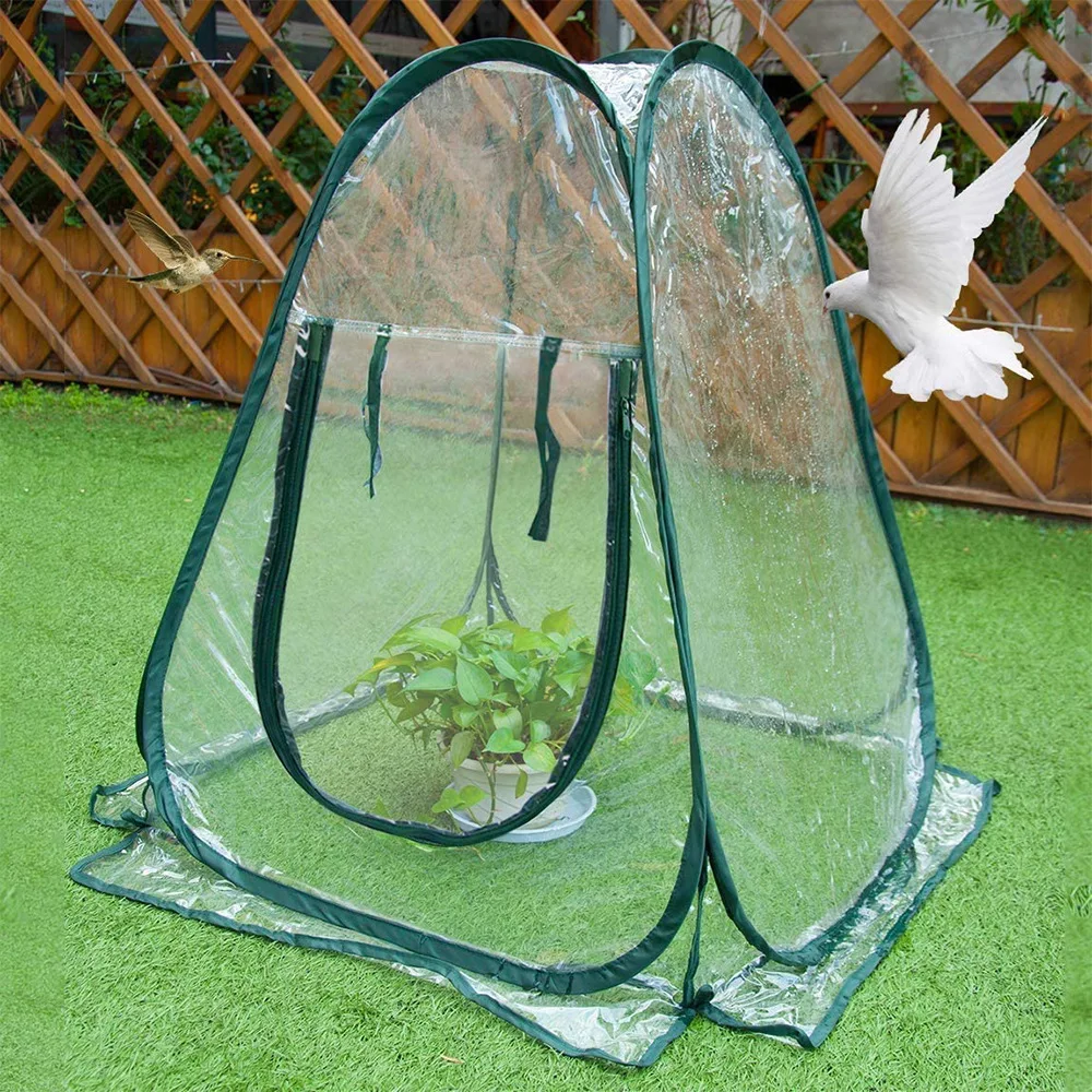 Transparent Foldable Home Gardening Greenhouse Warm Room Mini Sunroom Balcony Garden Cover Seedling Plant Protection Cover