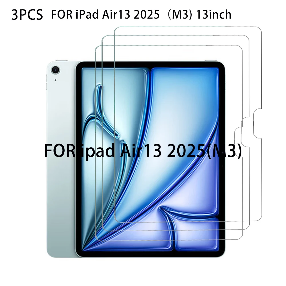 3PCS HD Tempered Glass Screen Protector For iPad Air 2025  IPAD7/8/9TH/ PRO11/Air 13 2025 Tablet Anti Scratch Protective Glass