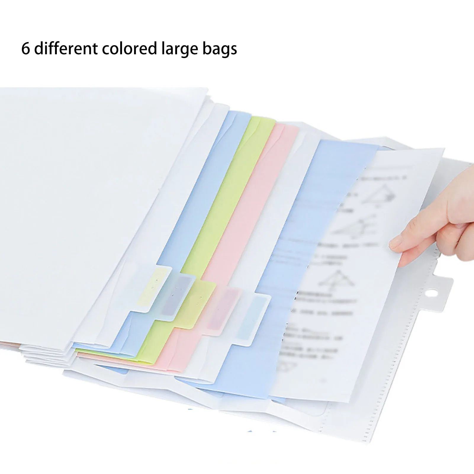 

Многослойная сумка для хранения файлов, 6-цветная карманная многофункциональная подвесная папка для файлов для семейной школы, офиса, путешествий